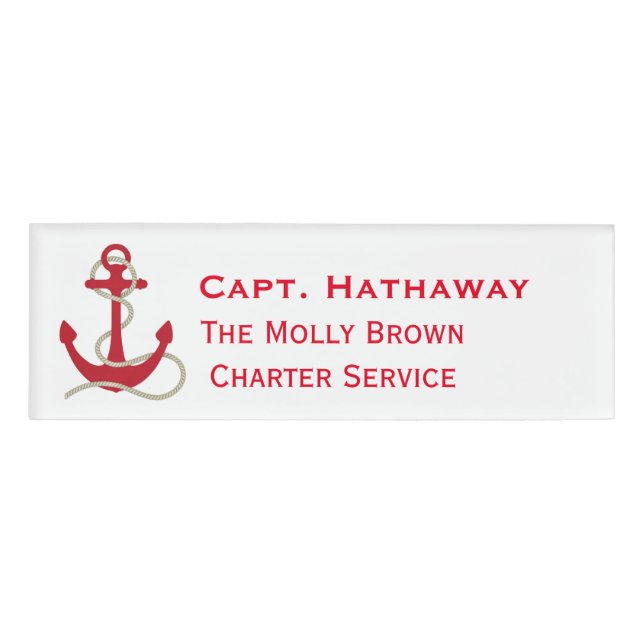 Boating Business Name Tag (Front)