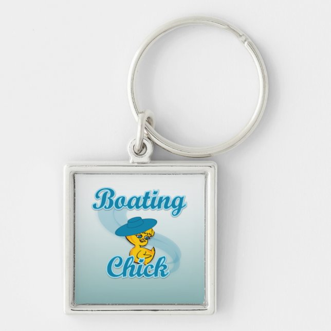 Boating Chick #3 Key Ring (Front)