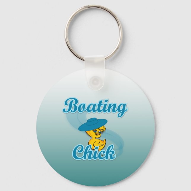 Boating Chick #3 Key Ring (Front)