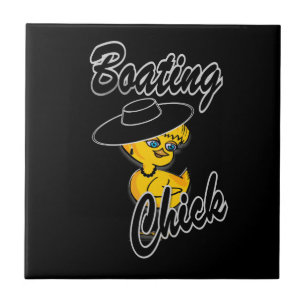 Boating Chick #4 Ceramic Tile