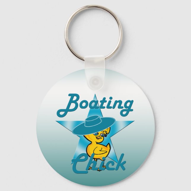 Boating Chick #7 Key Ring (Front)