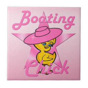 Boating Chick #8 Ceramic Tile