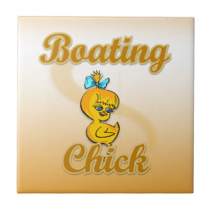 Boating Chick Ceramic Tile