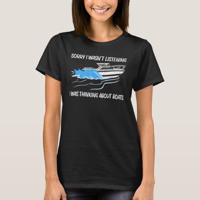 Boating For Men Women Boat Captain Boater Pontoon T-Shirt (Front)