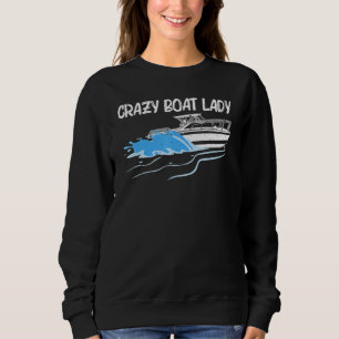 Boating For Women Mum Boat Captain Boater Pontoon Sweatshirt