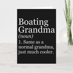 Boating Grandma Definition Funny Water Sports Boat Card