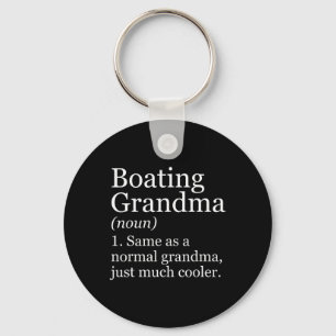 Boating Grandma Definition Funny Water Sports Boat Key Ring