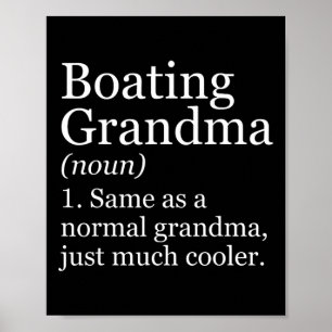 Boating Grandma Definition Funny Water Sports Boat Poster