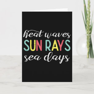 Boating Heat Waves Sun Rays Sea Days Beach Women M Card