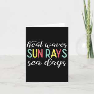 Boating Heat Waves Sun Rays Sea Days Beach Women M Card