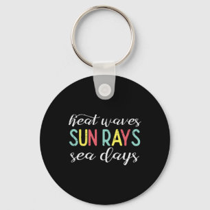 Boating Heat Waves Sun Rays Sea Days Beach Women M Key Ring