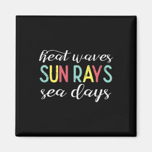 Boating Heat Waves Sun Rays Sea Days Beach Women M Magnet