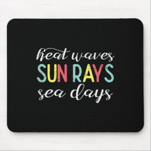 Boating Heat Waves Sun Rays Sea Days Beach Women M Mouse Pad
