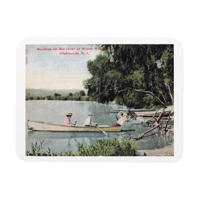 Boating, Highlands, NJ, Vintage Magnet (Horizontal)