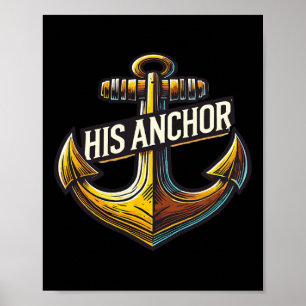 Boating Husband His Anchor Women Matching Couple Poster