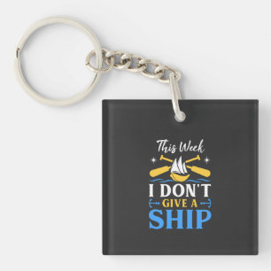 Boating - I Don't Give A Ship Key Ring