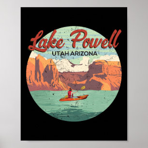 Boating In Lake Powell Utah Arizona Vintage Travel Poster