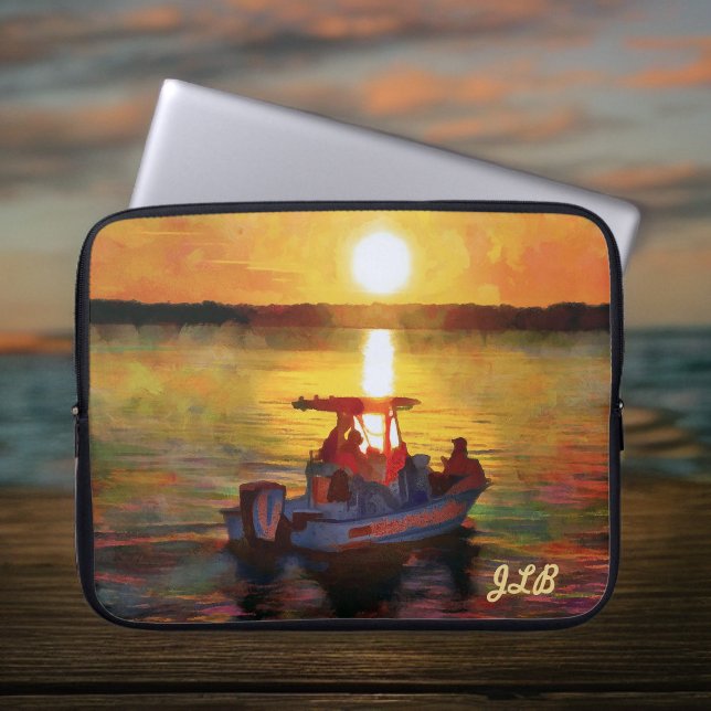 Boating into the Sunset Neoprene Laptop Sleeve (Creator Uploaded)