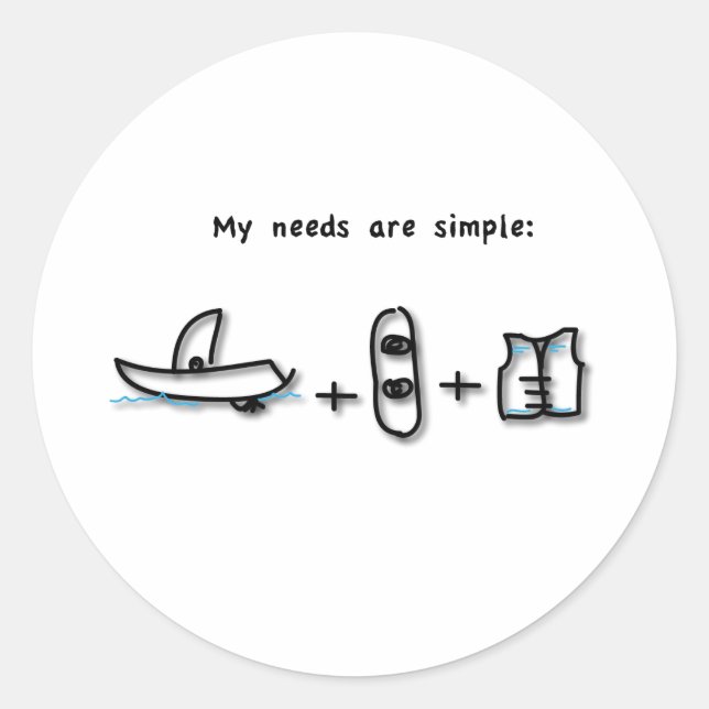 Boating is all I need Classic Round Sticker (Front)