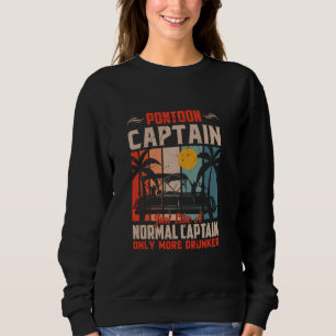 Boating Lake For Men Pontoon Boat Captain 12 Sweatshirt