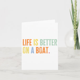 Boating Life On A Boat Funny Sailor I Love Sailing Card