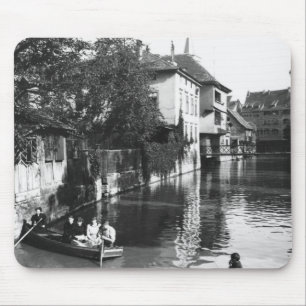 Boating on the river Gera at Erfurt Mouse Pad