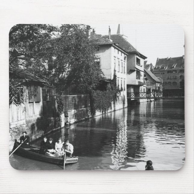 Boating on the river Gera at Erfurt Mouse Pad (Front)