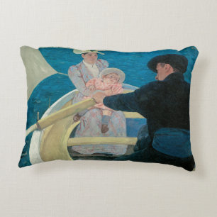 Boating Party by Mary Cassatt, Vintage Fine Art Decorative Cushion