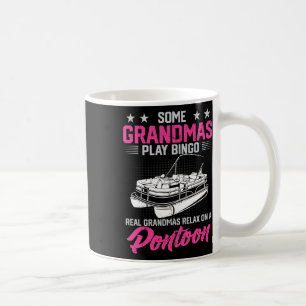 Boating Party Funny Grandmas Relax On A Pontoon Bo Coffee Mug