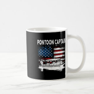 Boating Pontoon Captain 4th Of July Pontoon Boat Coffee Mug
