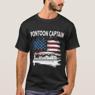 Boating Pontoon Captain 4th Of July Pontoon Boat T-Shirt