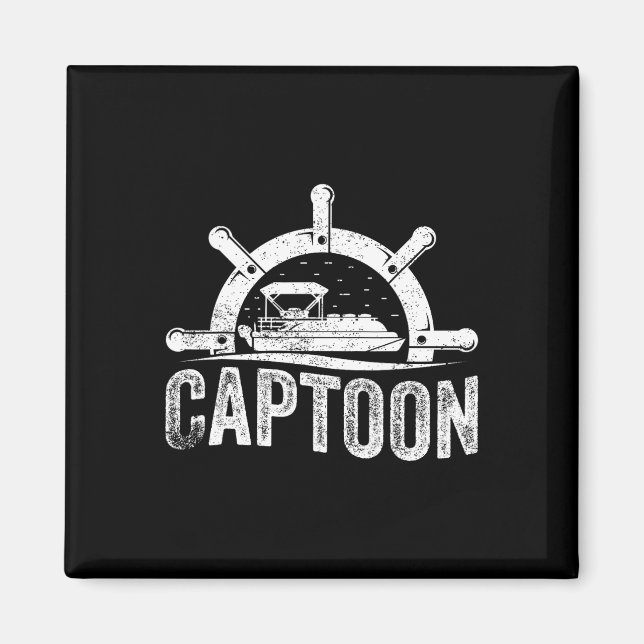 Boating Pontoon Captain Pontoon Boat Captoon  Magnet (Front)