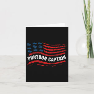 Boating Pontoon Captain Women 4th Of July Pontoon Card