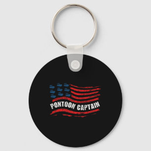 Boating Pontoon Captain Women 4th Of July Pontoon Key Ring