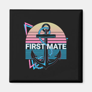 Boating Retro First Mate Magnet