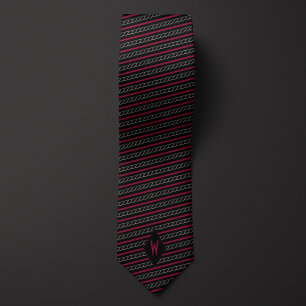 Boating Sailing Nautical Rope Striped Tie