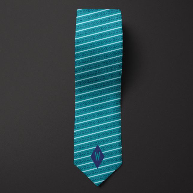 Boating Sailing Rope Striped Tie (Creator Uploaded)