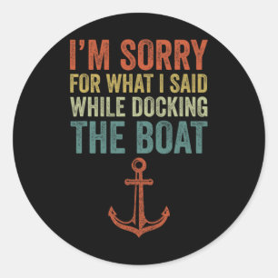 Boating Shirt Classic Round Sticker