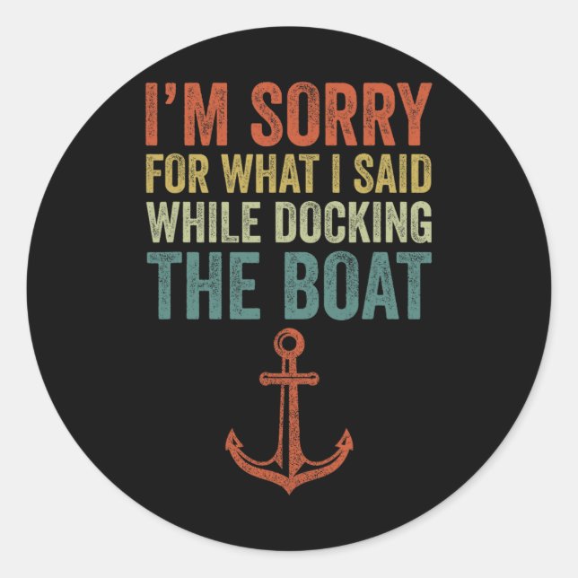 Boating Shirt  Classic Round Sticker (Front)