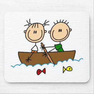 Boating Stick Figure Mousepad Mousepad
