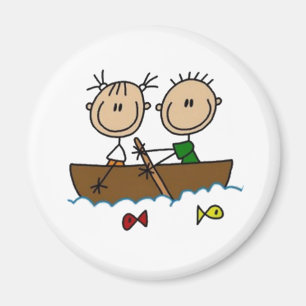 Boating Stick Figures Magnet