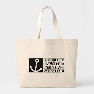 Boating Survive Large Tote Bag