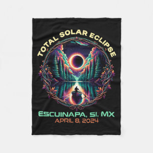 Boating Total Solar Eclipse Escuinapa Sinaloa Fleece Blanket