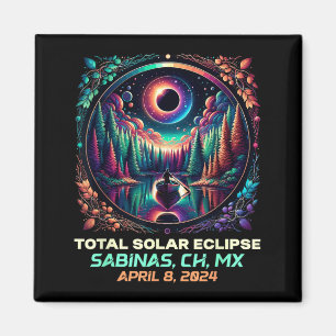 Boating Total Solar Eclipse Sabinas Coahuila Magnet