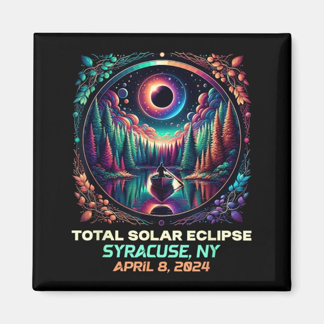 Boating Total Solar Eclipse Syracuse New York Magnet (Front)