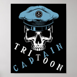 Boating Tritoon Captain Flatboat Life Pontoon For Poster