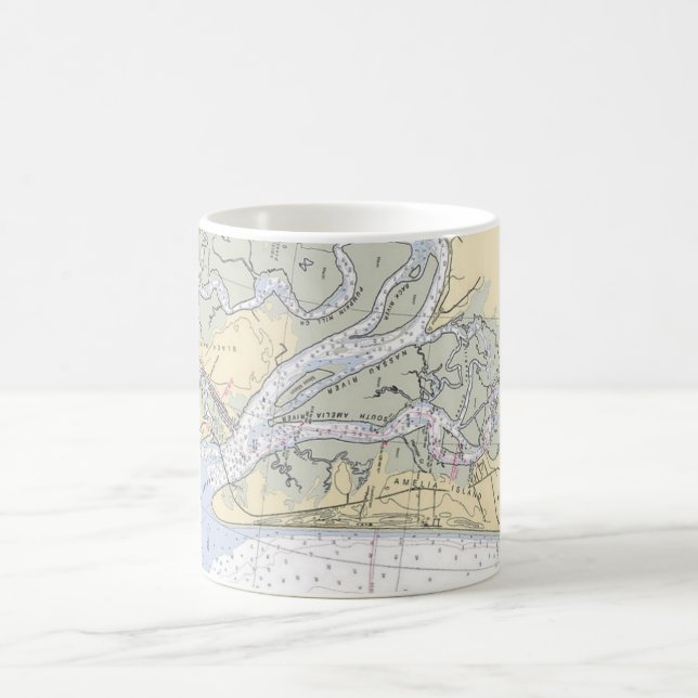 Boating Waters of Amelia Island Florida Mug (Center)