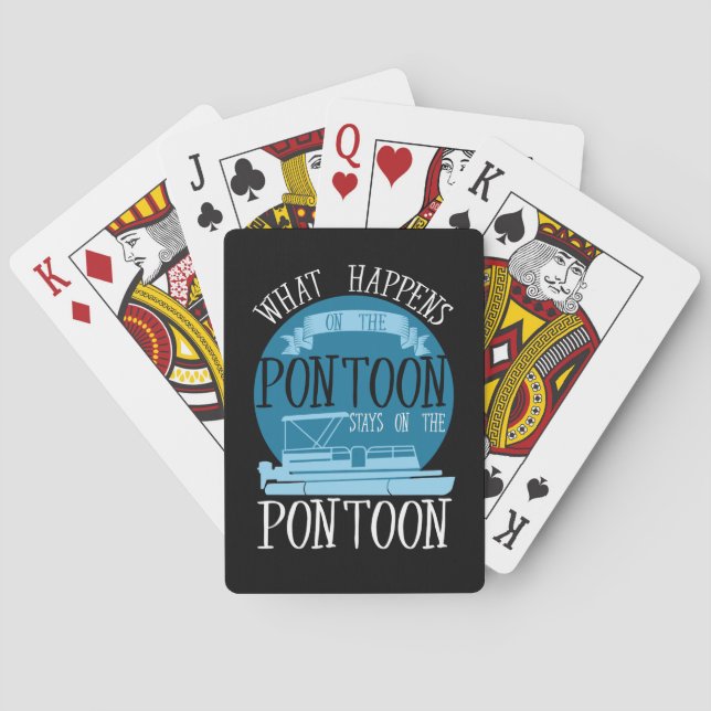 BOATING - What Happens On The Pontoon Playing Cards (Back)