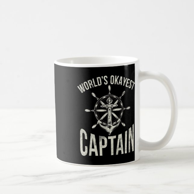 Boating Worlds Okayest Captain  Coffee Mug (Right)