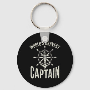 Boating Worlds Okayest Captain  Key Ring
